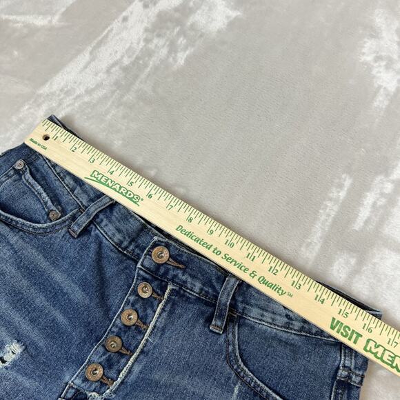 Free People Shorts Womens 28 Destroyed Distressed Raw Hem Button Fly Festival - Picture 4 of 10